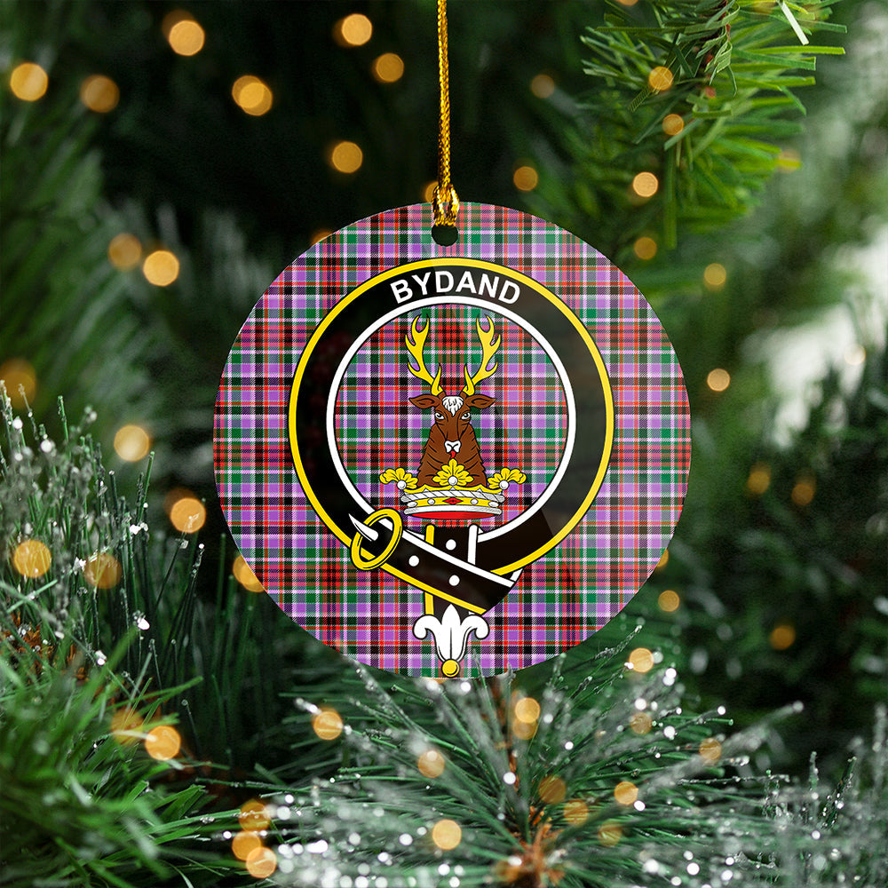 Huntly Ancient Clan Badge Tartan Plastic Christmas Ornaments