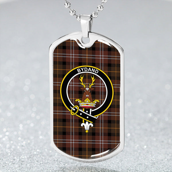 Huntly District #2 Modern Clan Badge Classic Tartan Dog Tag Necklace