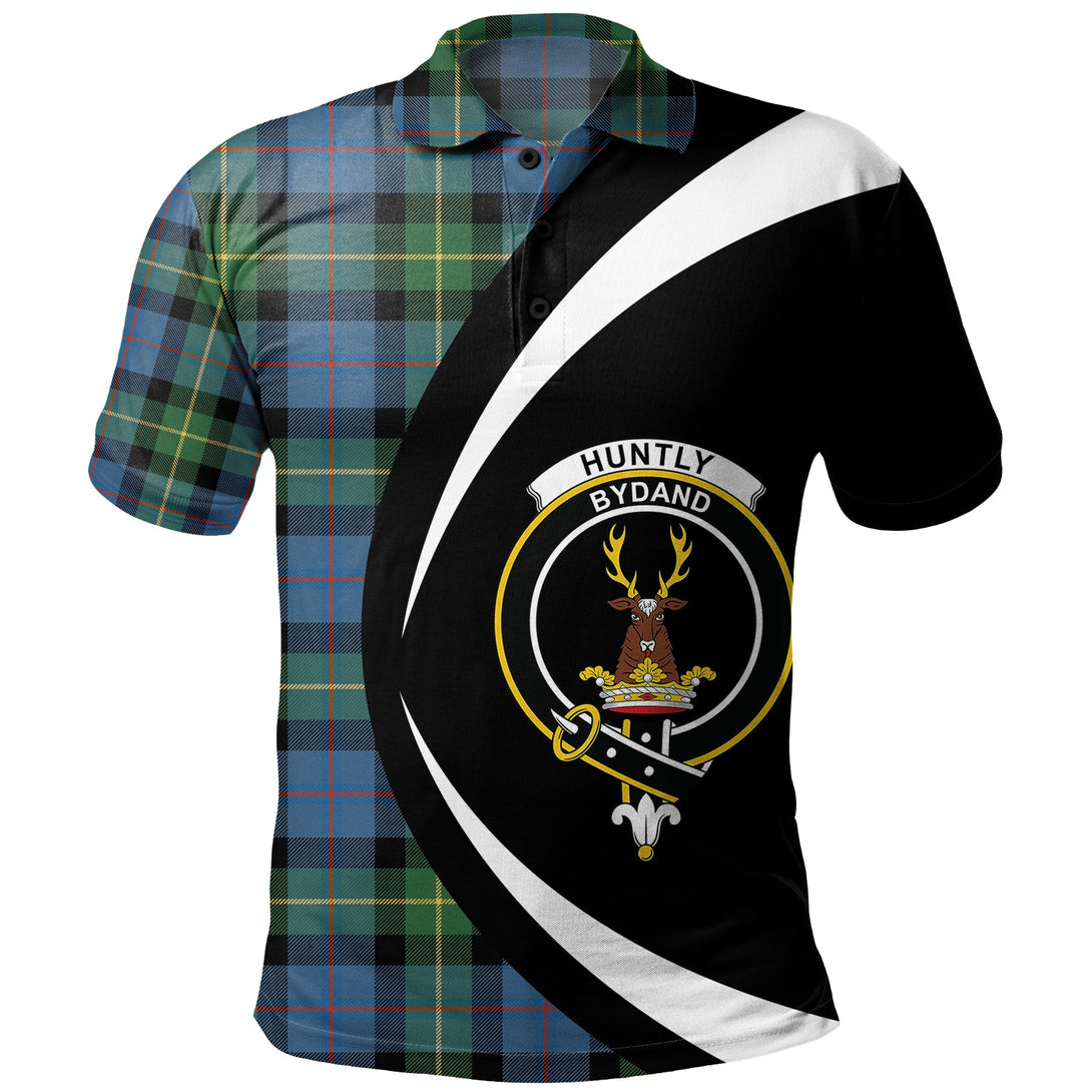 Huntly Gordon Gathering 2000 Ancient Clan Badge Tartan Polo Shirt Circle Style Personalized