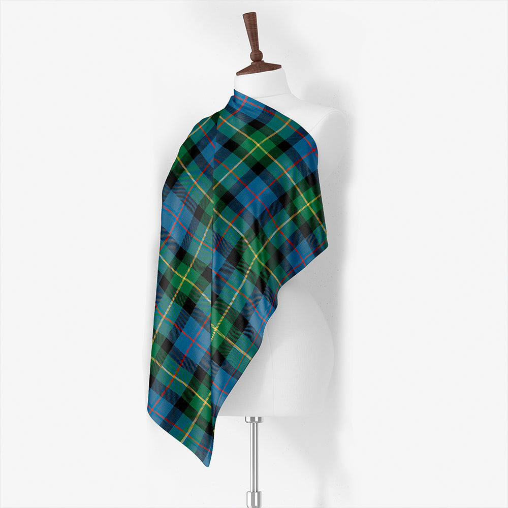 Huntly District (Marchioness of Huntly) Weathered Tartan Classic Silk Habotai Square Scarf