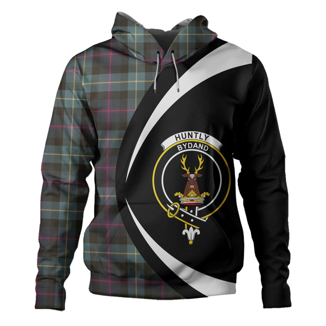 Huntly Gordon Gathering 2000 Weathered Clan Badge Tartan Hoodie Circle Style