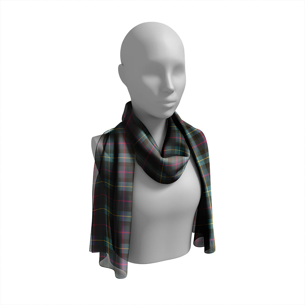 Huntly Gordon Gathering 2000 Weathered Tartan Classic Silk Habotai Long Scarf