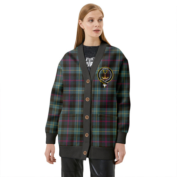 Huntly Gordon Gathering 2000 Weathered Clan Badge Tartan V-neck Cardigan