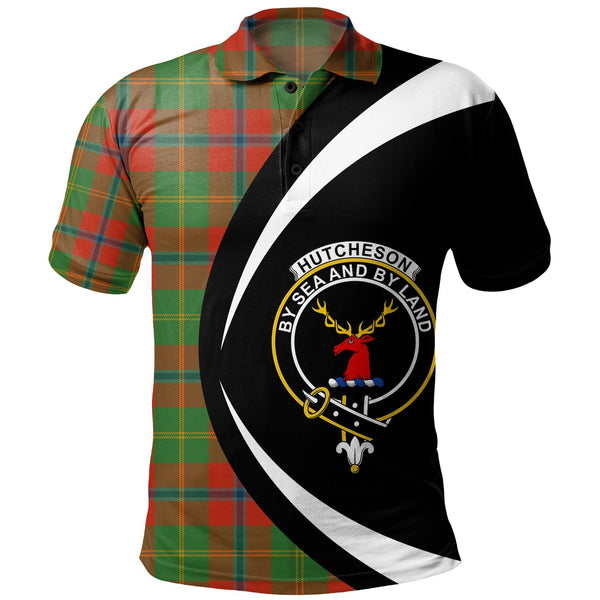 Hutcheson Ancient Clan Badge Tartan Polo Shirt Circle Style Personalized