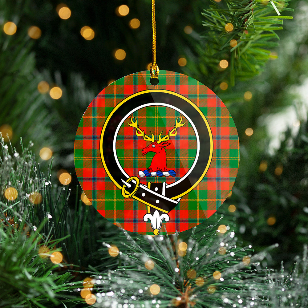 Hutcheson Ancient Clan Badge Tartan Plastic Christmas Ornaments