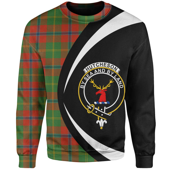 Hutcheson Ancient Clan Badge Tartan Sweatshirt Circle Style Personalized