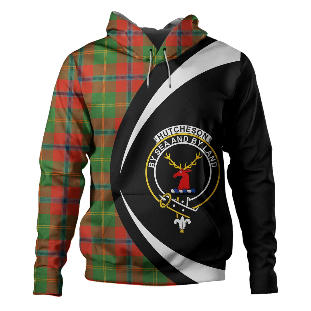 Hutcheson Ancient Clan Badge Tartan Hoodie Circle Style