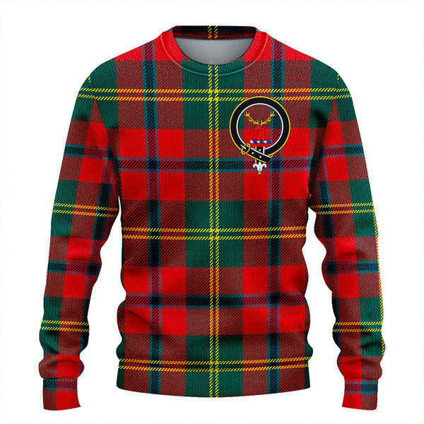 Hutcheson Modern Clan Badge Tartan Knitted Sweater