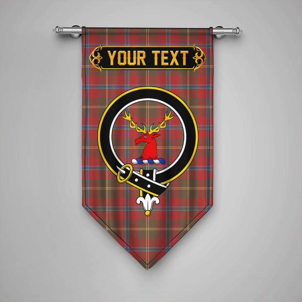 Hutcheson Weathered Clan Badge Tartan Gonfalon Personalize