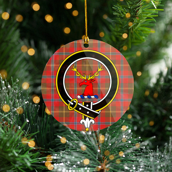 Hutcheson Weathered Clan Badge Tartan Plastic Christmas Ornaments