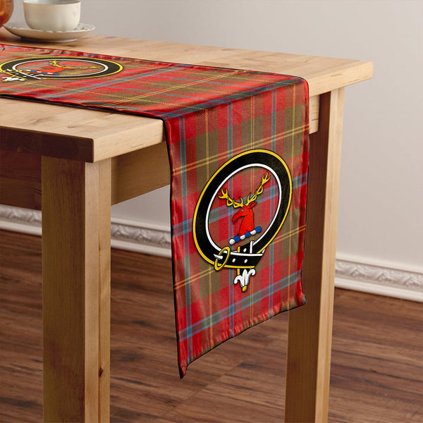 Hutcheson Weathered Clan Badge Tartan Table Runner