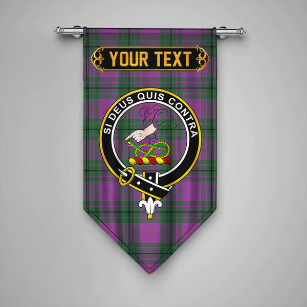 Hutton Ancient Clan Badge Tartan Gonfalon Personalize