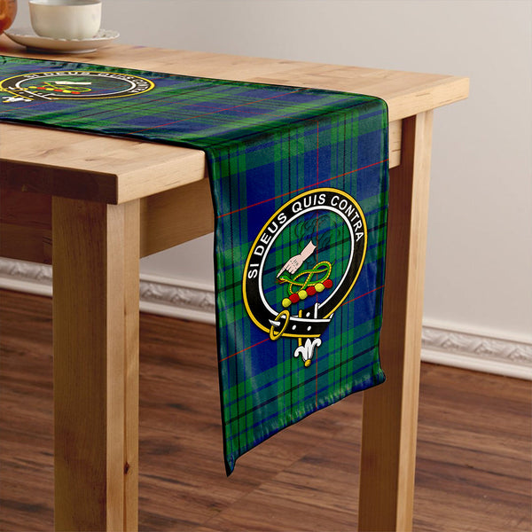 Hutton Modern Clan Badge Tartan Table Runner