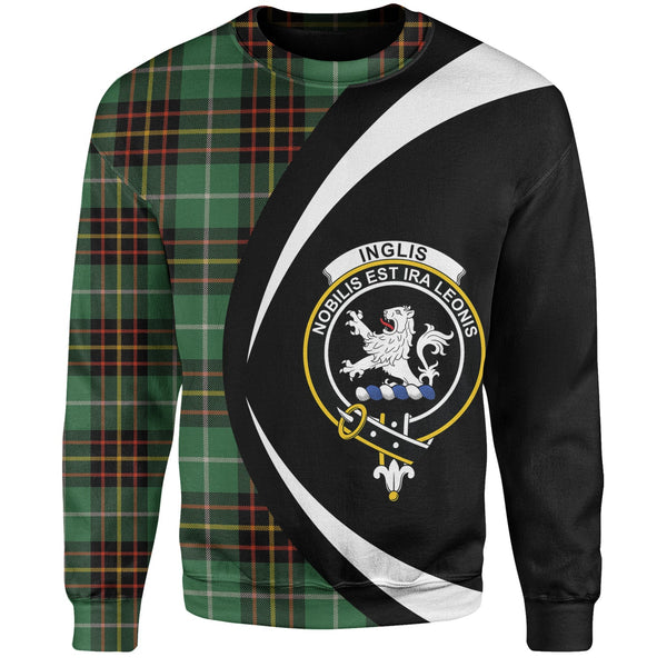 Inglis Ancient Clan Badge Tartan Sweatshirt Circle Style Personalized