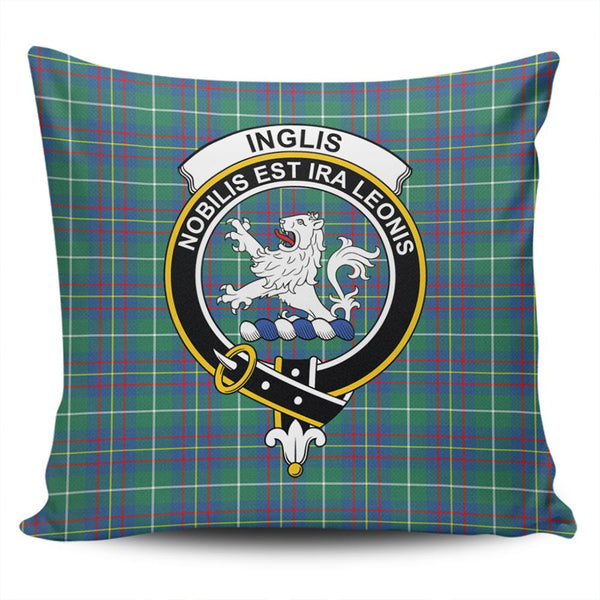 Inglis Ancient Tartan Classic Crest Pillow Cover