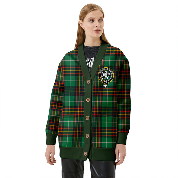 Inglis Ancient Clan Badge Tartan V-neck Cardigan