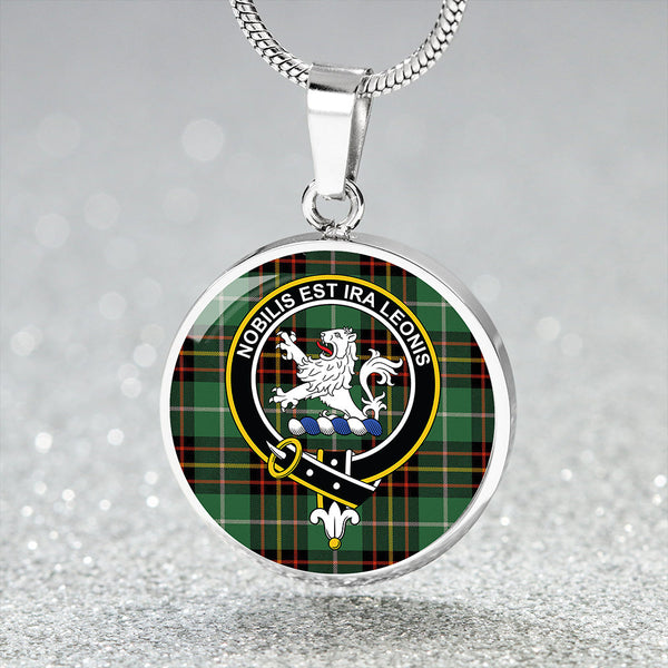 Inglis Ancient Clan Badge Tartan Classic Circle Necklace