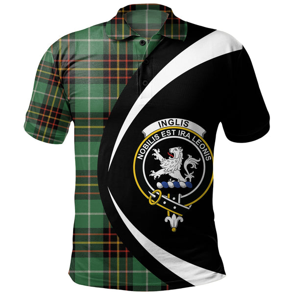 Inglis Ancient Clan Badge Tartan Polo Shirt Circle Style Personalized