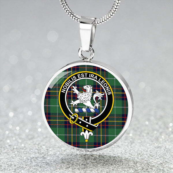 Inglis Modern Clan Badge Tartan Classic Circle Necklace