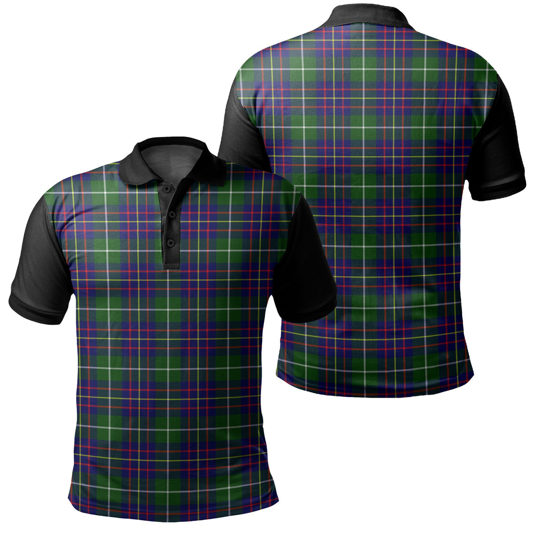 Inglis Modern Tartan Classic Polo Shirt Black Neck 1 Style