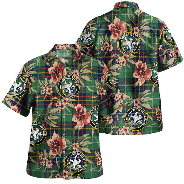 Inglis Modern Clan Badge Tartan Aloha Hawaiian Shirt Tropical Old Style