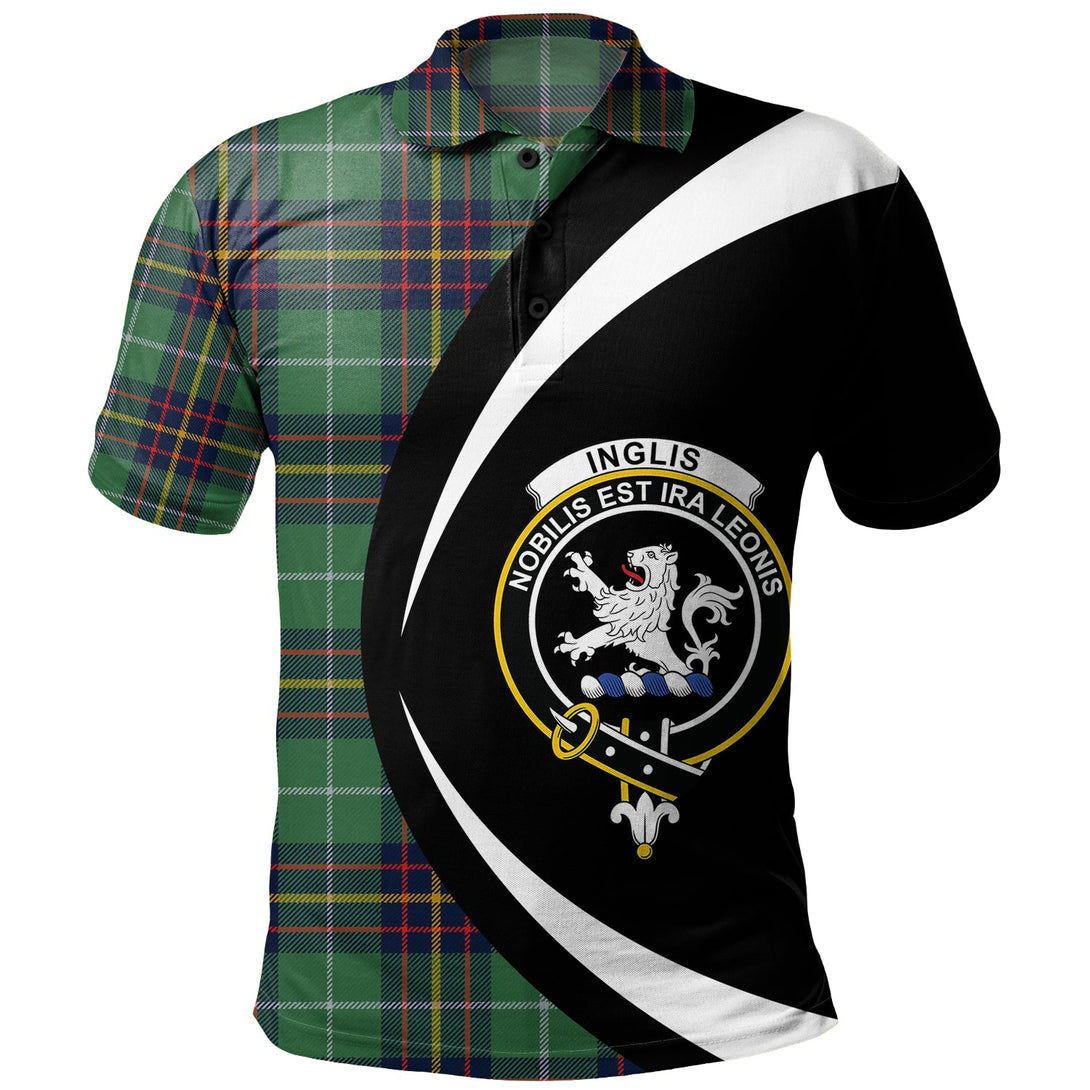 Inglis Modern Clan Badge Tartan Polo Shirt Circle Style Personalized