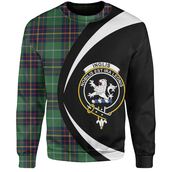 Inglis Modern Clan Badge Tartan Sweatshirt Circle Style Personalized