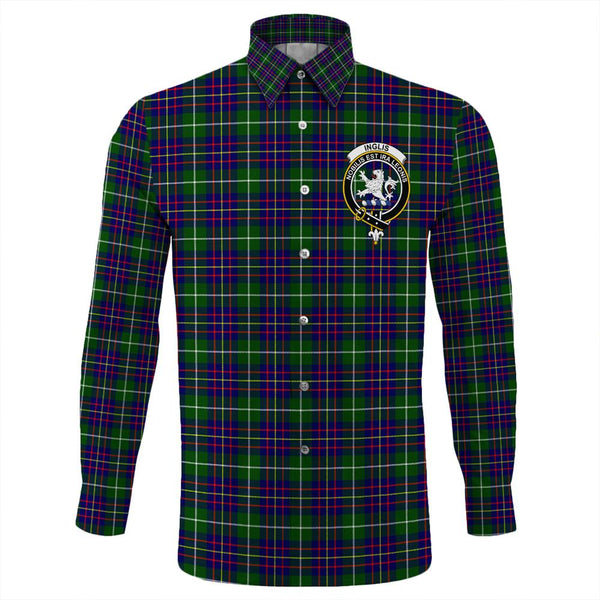 Inglis Modern Tartan Classic Crest Long Sleeve Button Shirt