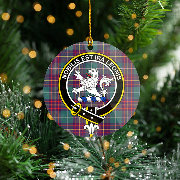 Inglis Weathered Clan Badge Tartan Plastic Christmas Ornaments