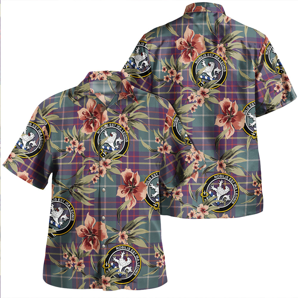 Inglis Weathered Clan Badge Tartan Aloha Hawaiian Shirt Tropical Old Style