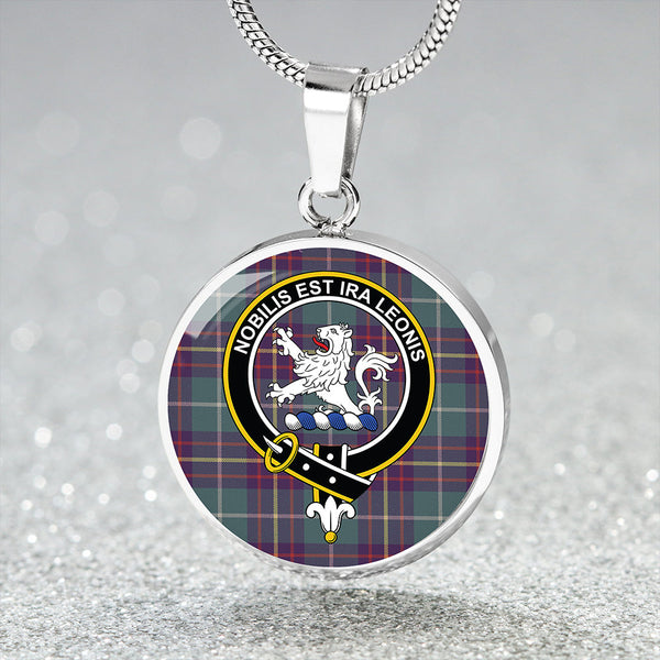 Inglis Weathered Clan Badge Tartan Classic Circle Necklace