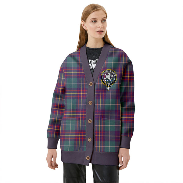 Inglis Weathered Clan Badge Tartan V-neck Cardigan