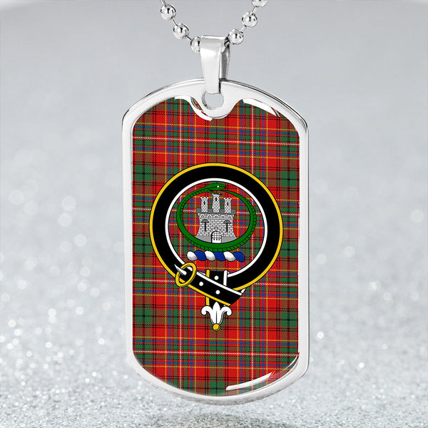 Innes Dress Dance Clan Badge Classic Tartan Dog Tag Necklace