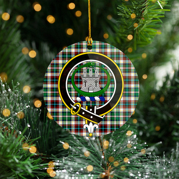 Innes of Cowie Ancient Clan Badge Tartan Plastic Christmas Ornaments