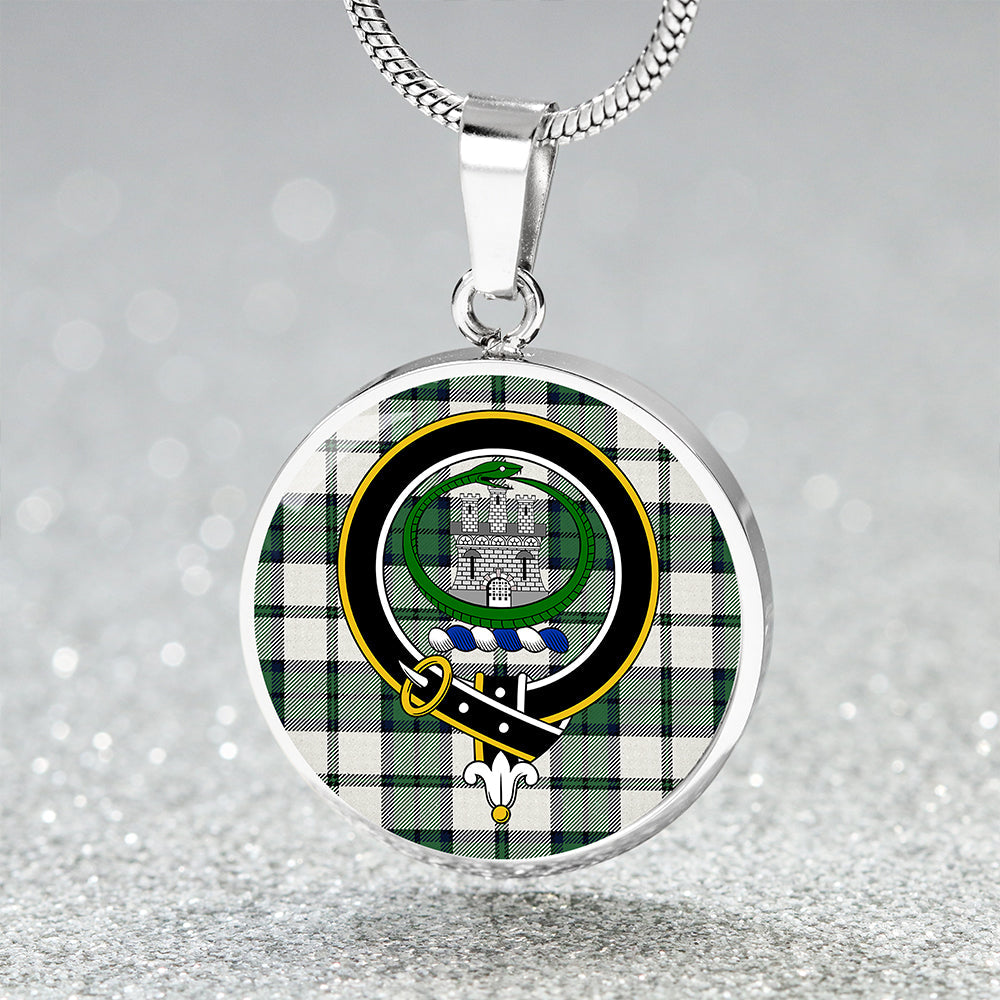 Innes Green Dress Modern Clan Badge Tartan Classic Circle Necklace