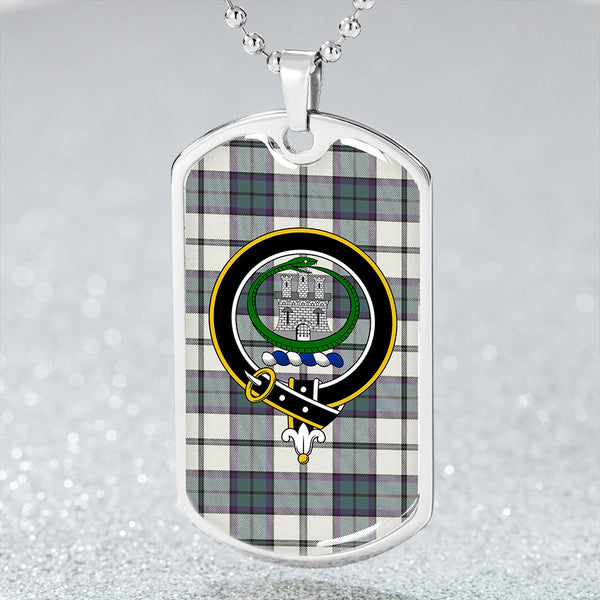 Innes Hunting Lyon Ancient Clan Badge Classic Tartan Dog Tag Necklace