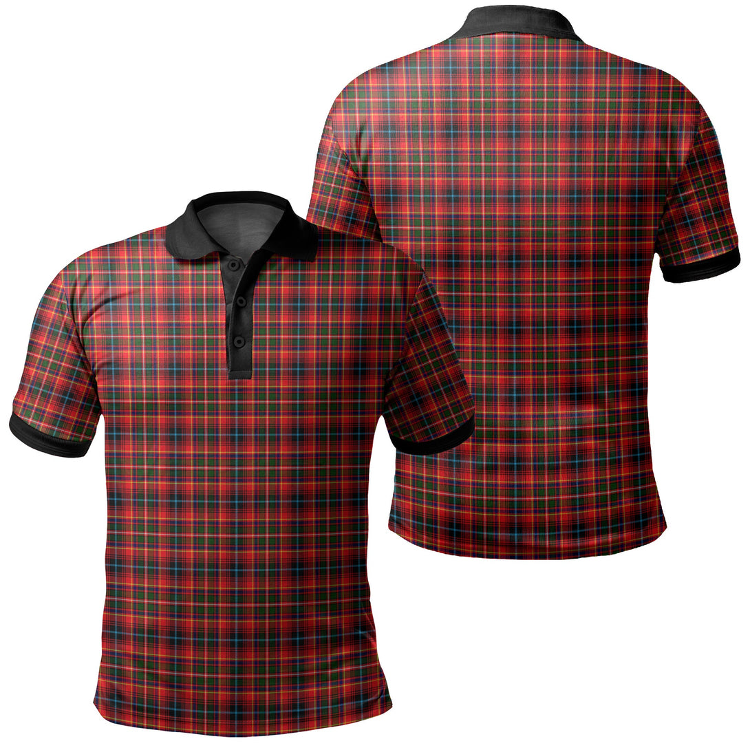 Innes Modern Tartan Classic Polo Shirt Black Neck 2 Style