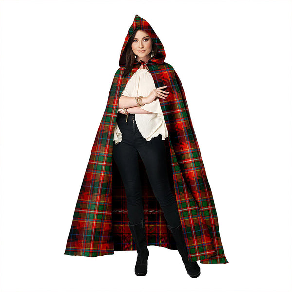 Innes Red Modern Clan Badge Tartan Hooded Cloak