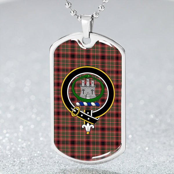 Innes of Cowie Modern Clan Badge Classic Tartan Dog Tag Necklace