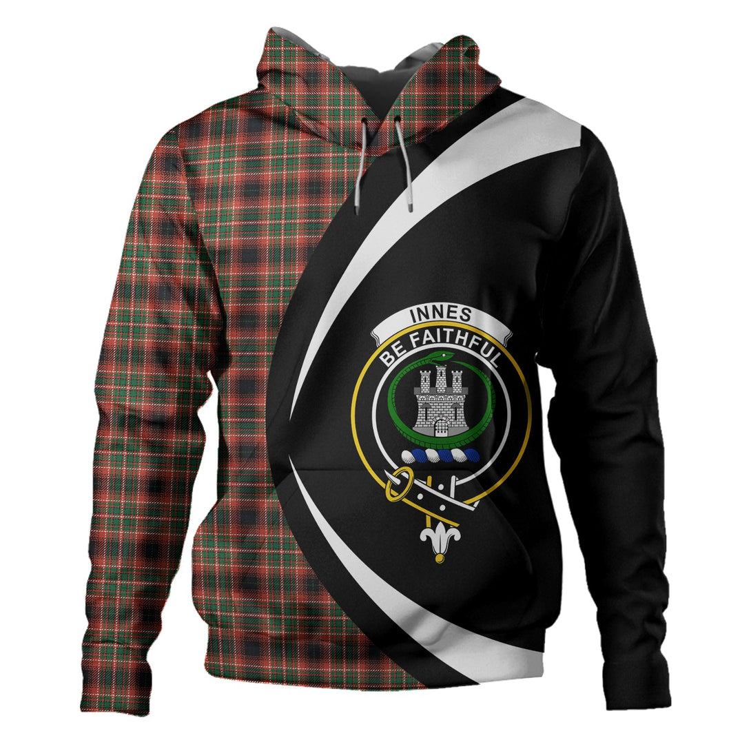 Innes of Cowie Modern Clan Badge Tartan Hoodie Circle Style