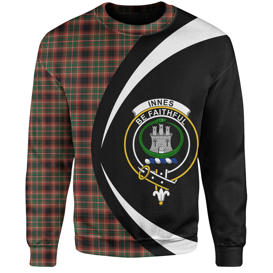 Innes of Cowie Modern Clan Badge Tartan Sweatshirt Circle Style Personalized