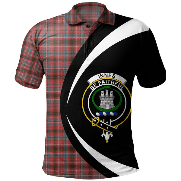 Innes of Cowie Weathered Clan Badge Tartan Polo Shirt Circle Style Personalized