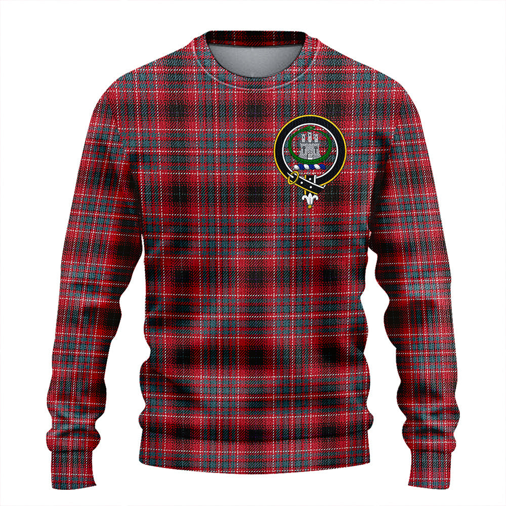 Innes Red Ancient Clan Badge Tartan Knitted Sweater