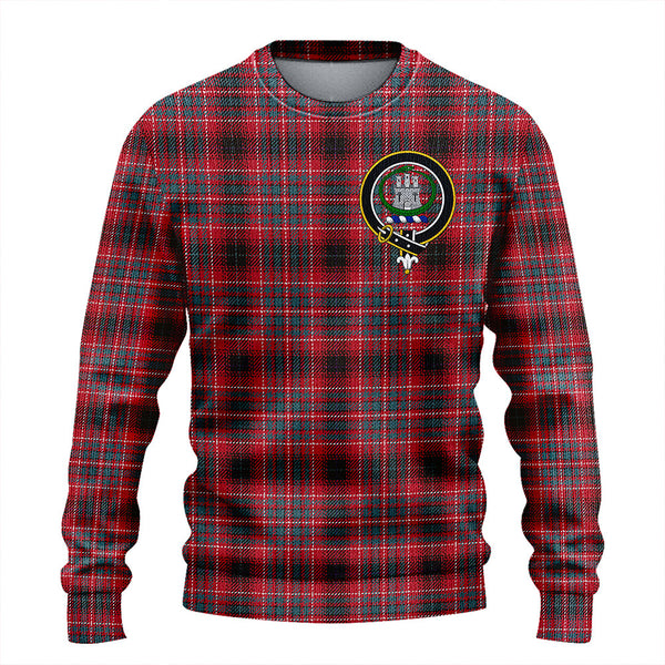 Innes Red Ancient Clan Badge Tartan Knitted Sweater