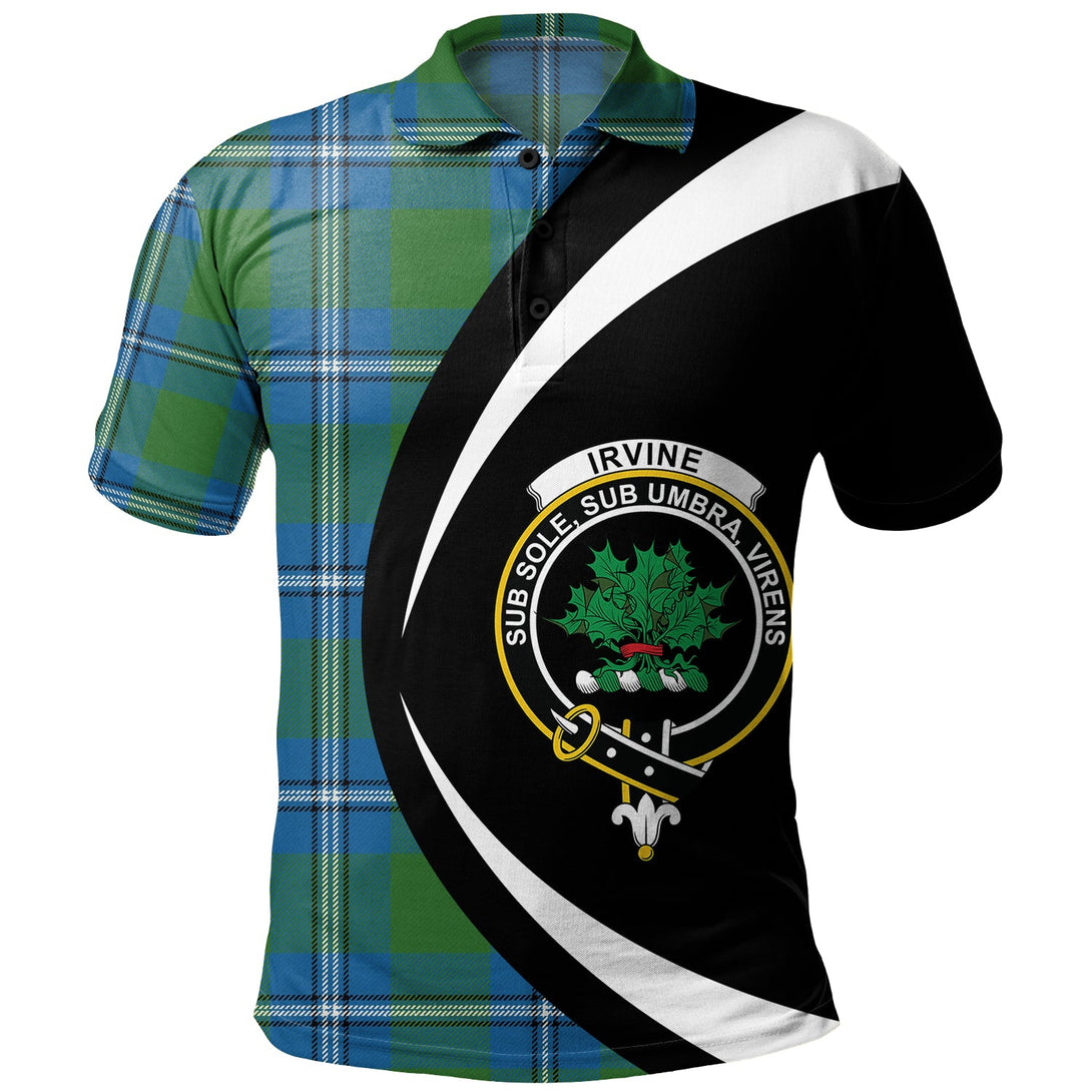 Irvine Ancient Clan Badge Tartan Polo Shirt Circle Style Personalized