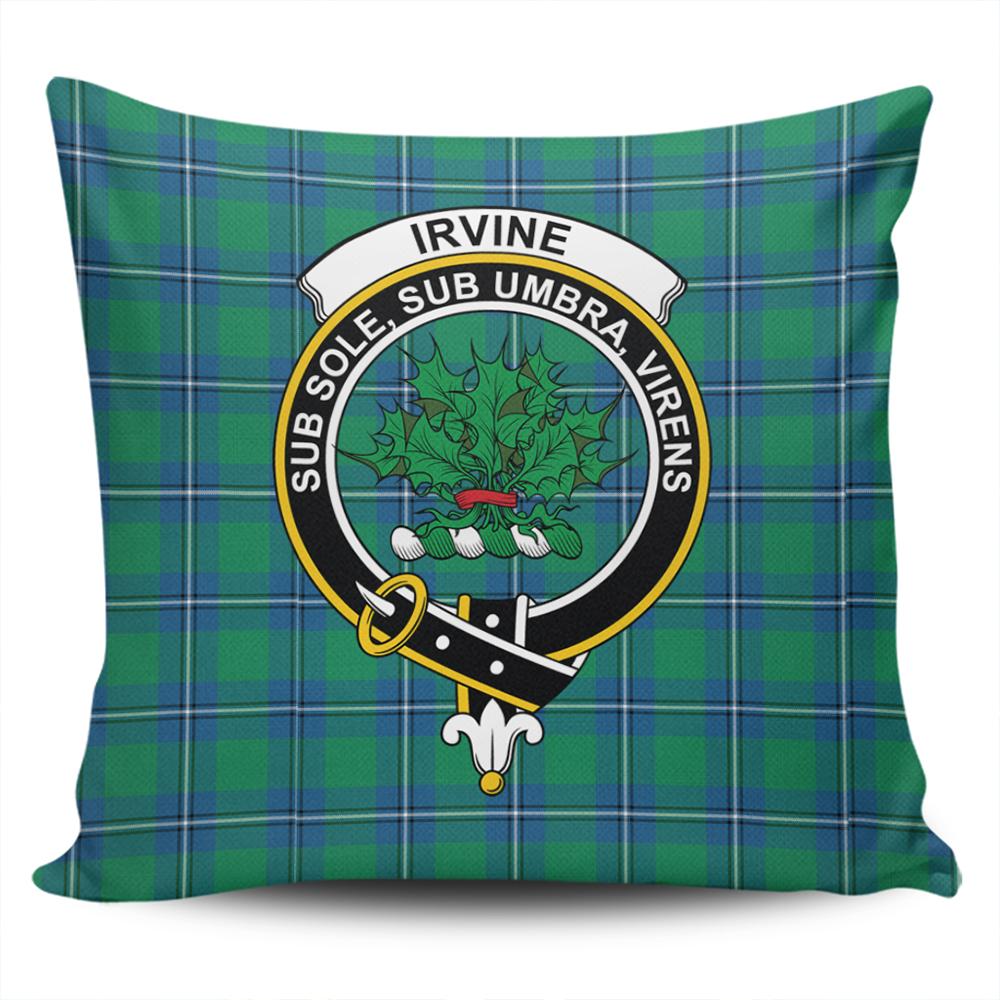 Irvine Ancient Tartan Classic Crest Pillow Cover