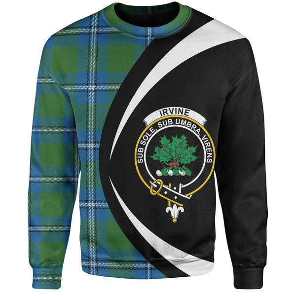 Irvine Ancient Clan Badge Tartan Sweatshirt Circle Style Personalized