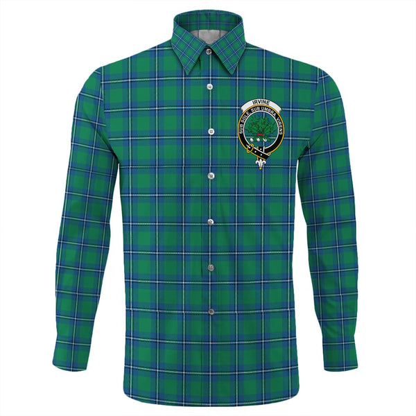 Irvine Ancient Tartan Classic Crest Long Sleeve Button Shirt