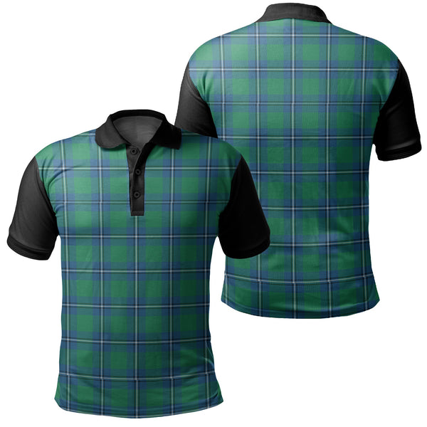 Irvine Ancient Tartan Classic Polo Shirt Black Neck 1 Style