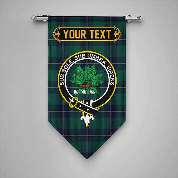 Irvine Modern Clan Badge Tartan Gonfalon Personalize